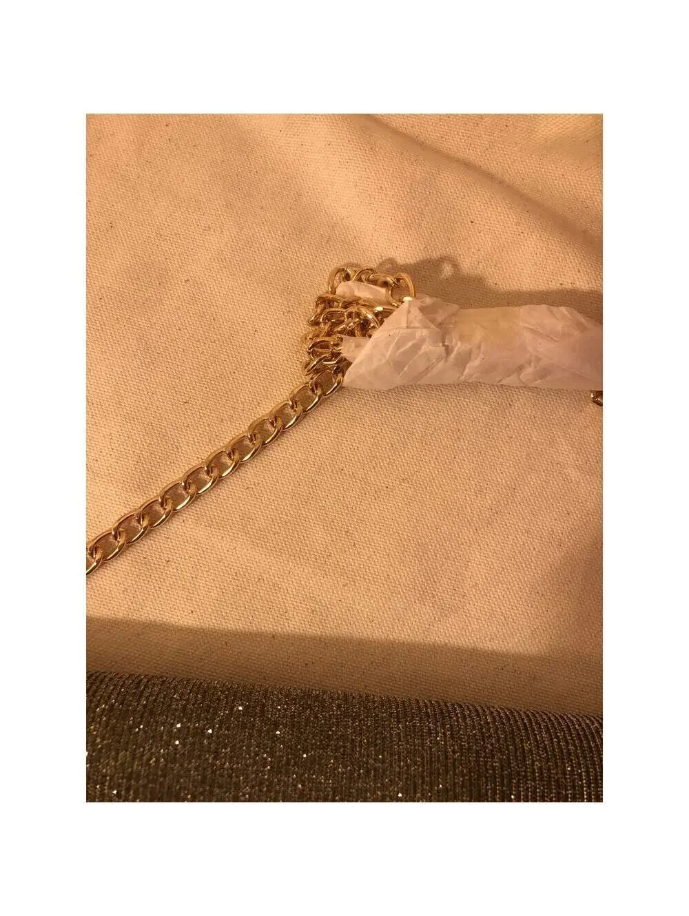 A New Day NWT Women's Multicolor Glitter Iridescent Envelope Clutch Chain Strap